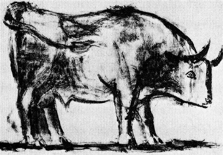 Pablo Picasso Classical Oil Paintings Bull Plate I Le Taureau